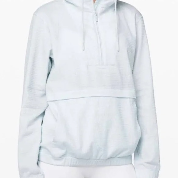 Lululemon Athletica Light Blue Half-Zip Hoodie